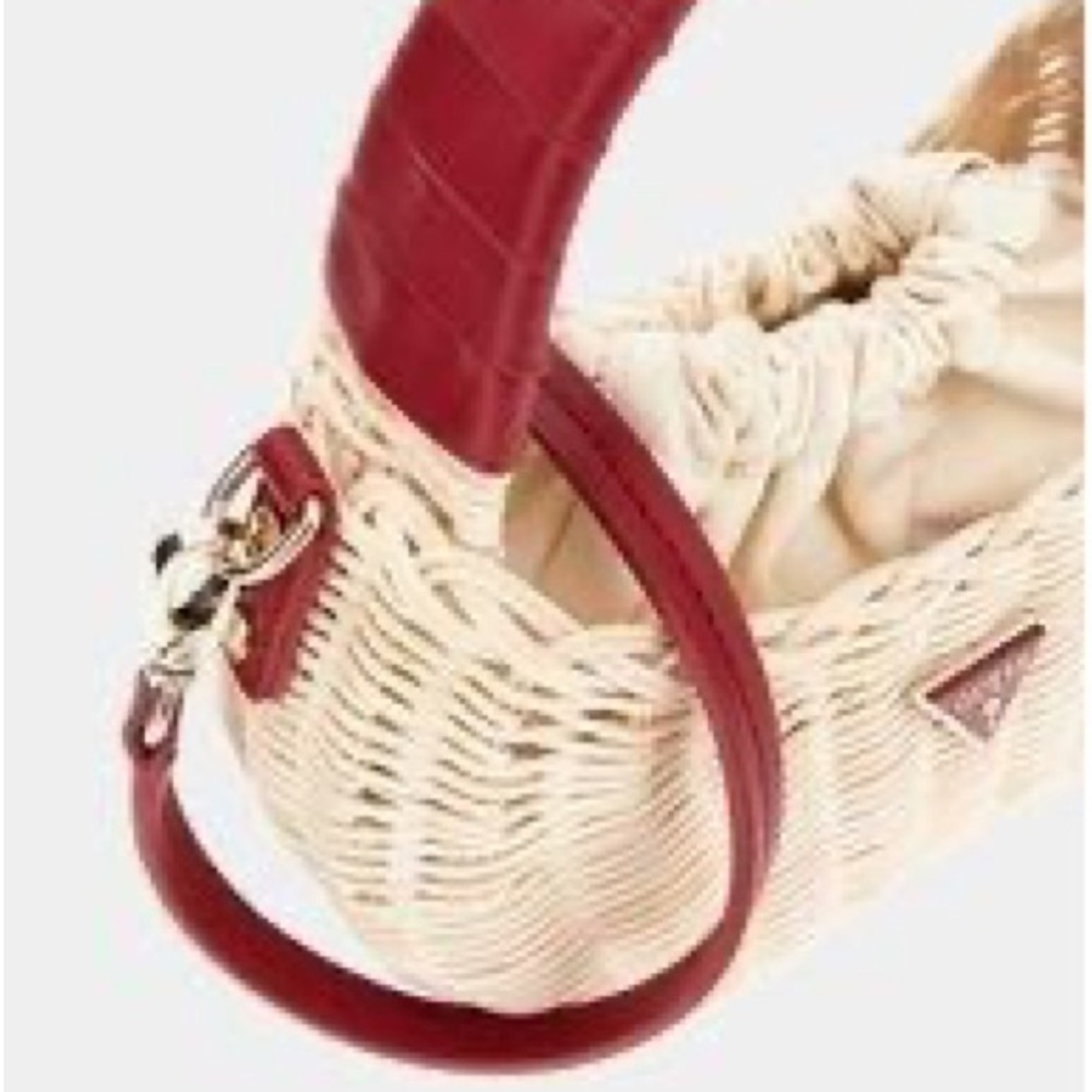 New Guess Sveiney Straw Mini Shoulder Bag - Picture 9 of 11